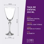 Jogo com 2 Taças de Cristal Para Água 350 ml Linha Elisabeth Bohemia