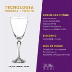 Jogo com 2 Taças de Cristal Para Água 350 ml Linha Elisabeth Bohemia