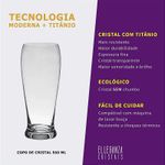 Jogo com 2 Copos De Cristal Para Cerveja Pilsen 560 ml Linha Forum Bohemia
