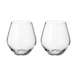 Jogo com 2 Copos De Cristal Para Whisky 500 ml Linha Grus Bohemia