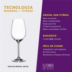 Jogo com 2 Taças de Cristal Para Vinho Branco 350 ml Gastro/Colibri Bohemia