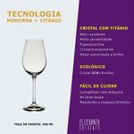 Jogo com 2 Taças De Cristal Para Vinho Branco 250 ml Linha Helena Bohemia
