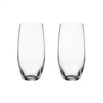 Jogo com 2 Copos De Cristal Para Água ou Suco 470 ml Linha Mergus Bohemia