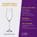 Jogo com 2 Taças de Cristal para Champagne 230 ml Linha Megan Bohemia