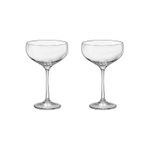 Jogo com 2 Taças Coupé De Cristal 180 ml Pralines Bohemia