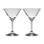Jogo com 2 Taças De Cristal Para Martini 210 ml Roberta Bohemia