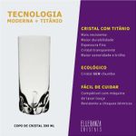 Jogo 2 Copos Longos De Cristal Para Água ou Suco 300 ml Trio Bohemia