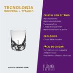 Jogo 2 Copos de Cristal Para Shot ou Tequila 60 ml Trio Bohemia