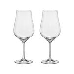 Jogo com 2 Taças de Cristal Para Água ou Vinho 450 ml Tulipa Bohemia
