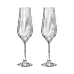 Jogo 2 Taças de Cristal Para Champagne 170 ml Tulipa Optic Bohemia