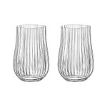 Jogo com 2 Copos de Cristal Para Água 450 ml Tulipa Optic Bohemia