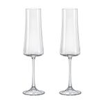 Jogo 2 Taças de Cristal Para Champagne 210 ml Xtra Bohemia
