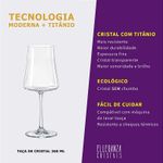 Jogo 2 Taças de Cristal Para Vinho Branco 360 ml Xtra Bohemia