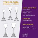 Jogo com 30 Taças de Cristal Linha Elisabeth Bohemia