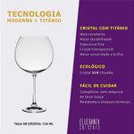 Jogo 4 Taças De Cristal Para Bourgogne ou Gin 710 ml Grandioso Bohemia