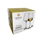 Jogo com 6 Taças De Cristal Para Vinho 440 ml Anser Bohemia