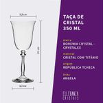 Jogo 6 Taças de Cristal Para Água 350 ml Angela Bohemia
