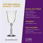 Jogo 6 Taças de Cristal Para Água 350 ml Angela Bohemia