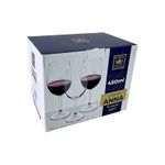 Jogo com 6 Taças de Cristal Para Vinho 450 ml Anna Bohemia