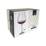 Jogo com 6 Taças de Cristal Para Vinho Bordeaux 670 ml Linha Ardea Bohemia