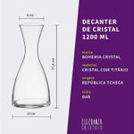 Jogo de Decanter e Copos de Cristal Bohemia
