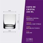 Jogo com 18 Copos de Cristal Barline Bohemia