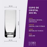 Jogo com 36 Copos de Cristal Linha Barline Bohemia