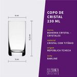 Jogo com 36 Copos de Cristal Linha Barline Bohemia