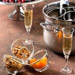 Jogo 6 Taças de Cristal Para Champagne 175 ml Linha Branta Bohemia