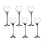 Jogo com 6 Taças de Cristal para Licor com 80 ml Linha Carduelis Bohemia
