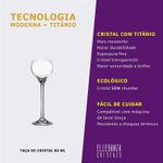 Jogo com 6 Taças de Cristal para Licor com 80 ml Linha Carduelis Bohemia