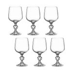 Jogo 6 Taças de Cristal Para Vinho Tinto 230 ml Claudia Bohemia