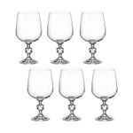 Jogo com 6 Taças de Cristal Para Água 340 ml Linha Claudia Bohemia
