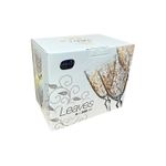 Jogo 6 Taças de Cristal Para Água 350 ml Elisabeth Decorada em Dourado Bohemia