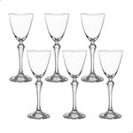 Jogo com 6 Taças de Cristal Para Vinho Branco 190 ml Linha Elisabeth Bohemia