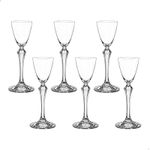Jogo com 6 Taças de Cristal Para Licor 70 ml Linha Elisabeth Bohemia