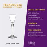 Jogo com 6 Taças de Cristal Para Licor 70 ml Linha Elisabeth Bohemia