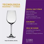 Jogo 6 Taças de Cristal Para Água ou Vinho 550 ml Flamenco Bohemia