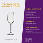 Jogo com 6 Taças de Cristal Para Vinho do Porto 110 ml Forum Bohemia