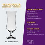 Jogo com 6 Taças de Cristal Para Cocktail 450 ml Forum Bohemia
