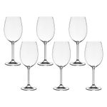 Jogo com 6 Taças de Cristal Para Vinho Tinto 450 ml Linha Gastro/Colibri