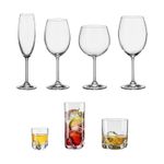 Jogo com 42 Peças De Cristal Linhas Gastro e Trio Bohemia