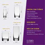 Jogo com 48 Peças De Cristal Linhas Gastro e Barline Bohemia