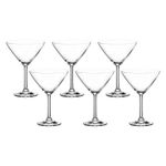 Jogo 6 Taças De Cristal Para Martini 280 ml Colibri/Gastro Bohemia