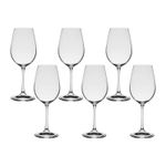 Jogo com 6 Taças de Cristal Para Vinho Tinto 350 ml Helena Bohemia