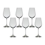 Jogo com 6 Taças de Cristal Para Água 450 ml Helena Bohemia