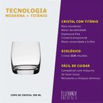 Jogo com 6 Copos de Cristal Para Whisky 290 ml Ideal Bohemia