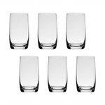 Jogo com 6 Copos de Cristal Para Água ou Suco 380 ml Ideal Bohemia