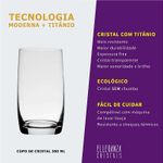 Jogo com 6 Copos de Cristal Para Água ou Suco 380 ml Ideal Bohemia