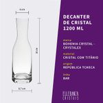Jogo com Decanter e Copos de Cristal Bohemia